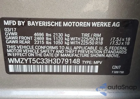 2017 Mini Countryman Cooper S from USA, damaged, VIN WMZYT5C33H3D79148